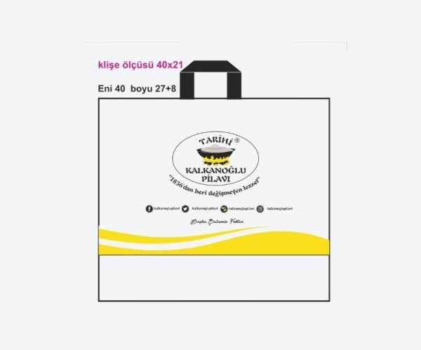 2 Renk Baskılı Saplı Poşet