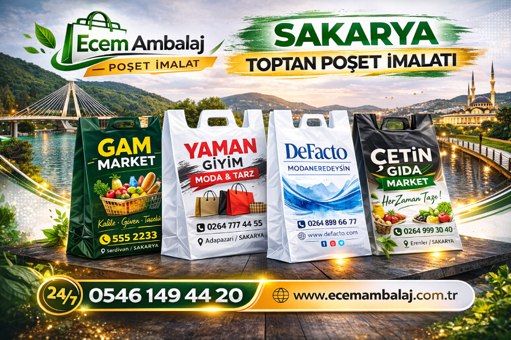 Sakarya toptan poşet imalatı, baskılı mağaza poşeti ve market poşeti üretimi