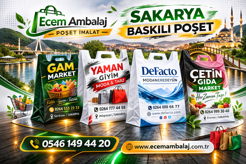 Sakarya market poşeti üretimi, baskılı market poşeti imalatı ve toptan plastik poşet çözümleri